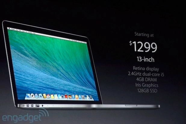 Apple công bố macbook pro - chip haswell màn hình retina giá khởi điểm 1299