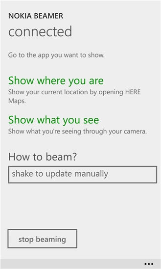 Mời tải về ứng dụng nokia beamer dành cho máy lumia