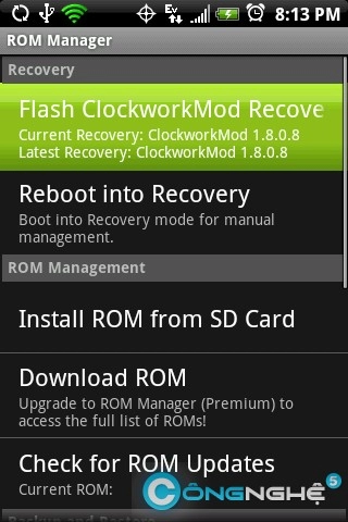 Những điều nên biết về clockworkmod