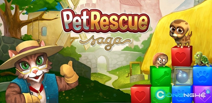 Pet rescue saga - game nhẹ nhàng trên facebook