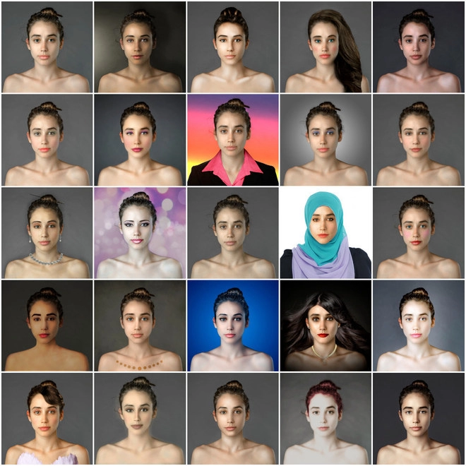 Vẻ đẹp phụ nữ 25 quốc gia thể hiện qua một gương mặt
