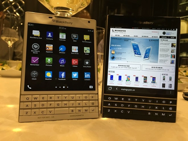 Blackberry passport màu trắng xuất hiện tại việt nam