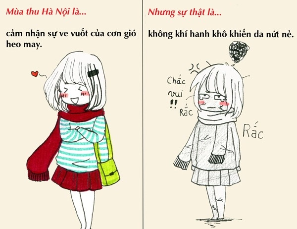 bộ tranh sự thật về mùa thu mà chỉ người hà nội mới hiểu