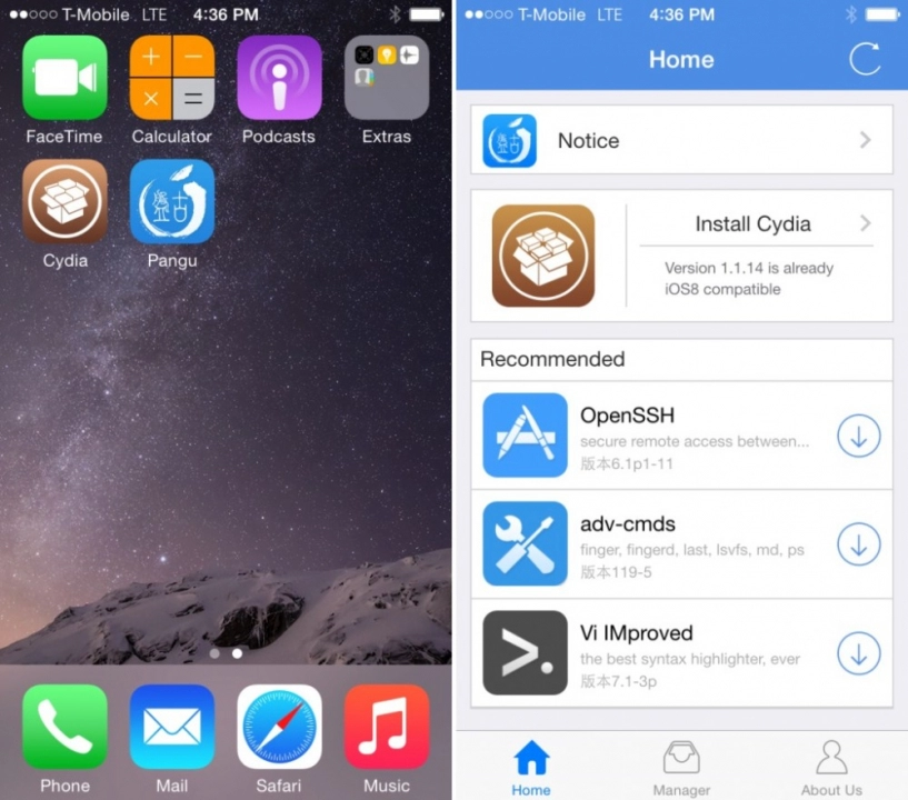 Cách nhanh nhất để cài cydia cho ios 8