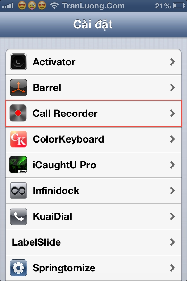 Callrecorder v02-247 phần mềm ghi âm dành cho iphone