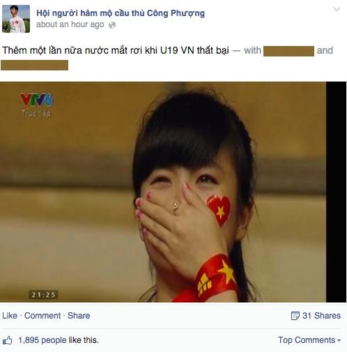 Chân dung nữ cđv khóc cuối trận chung kết của u19 việt nam gây sốt khắp mạng xã hội