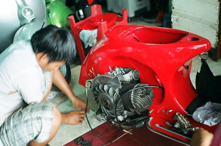 Chữa bệnh vespa cổ bị mất hơi