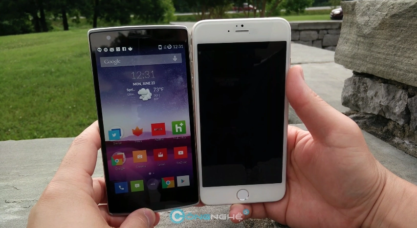 Chùm ảnh so sánh nhanh iphone 6 với các siêu phẩm android