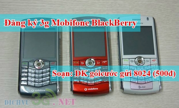 Đăng ký 3g của mobifone cho điện thoại blackberry