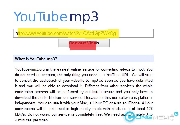 Download file mp3 từ youtube đơn giản