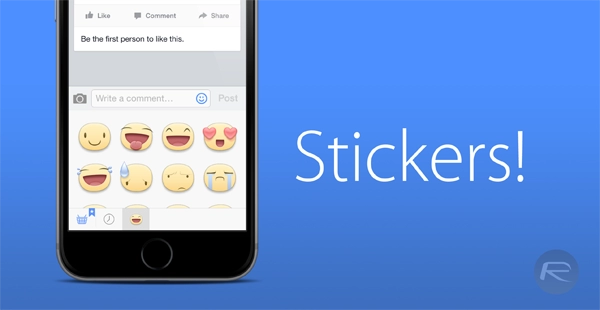 Facebook trên iphone cho phép bình luận kèm hình sticker