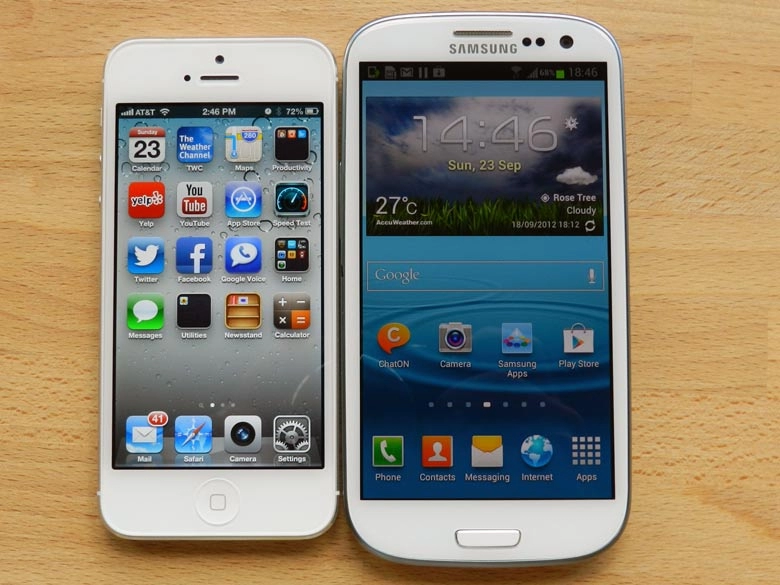 Galaxy s3 của samsung vượt mặt iphone 5