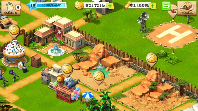 Hack wonder zoo full coin - game mô phỏng xây dựng vườn thú trên android không cần root