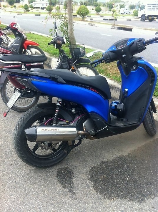 Honda sh xanh đen sporty phiên bản mô tô