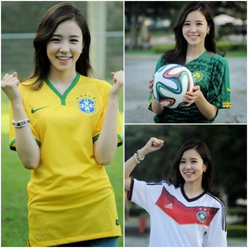 Nữ pv hàn quốc gây sốt world cup vì quá dễ thương