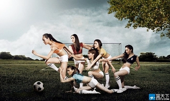 Nữ sinh hàn nóng bỏng với áo đấu world cup 2014