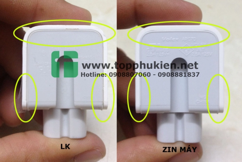 Phân biệt sạc cáp tai nghe iphone hàng zin máy và zin linh kiện