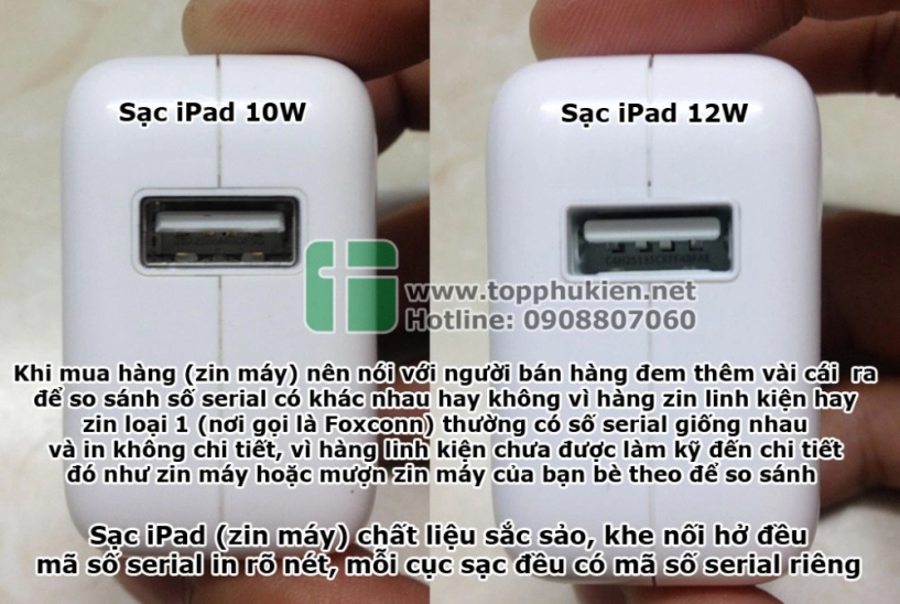 Phân biệt sạc cáp tai nghe iphone hàng zin máy và zin linh kiện