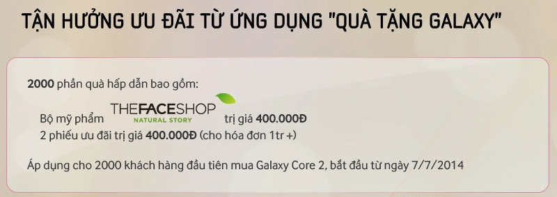 Samsung galaxy core 2 chính thức được bán ra tại việt nam giá 3990000 vnđ