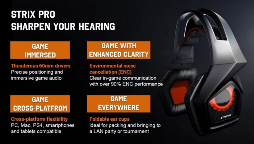 Strix pro gaming headset - tai nghe chơi game mới đến từ asus