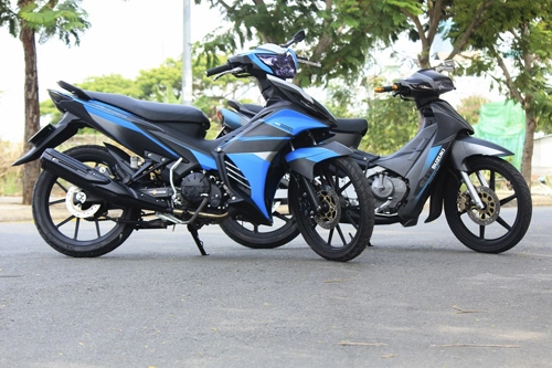 Suzuki satria 120 sơn tem đấu đen xám lamborghini