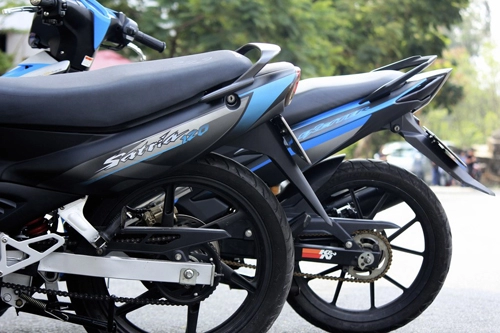 Suzuki satria 120 sơn tem đấu đen xám lamborghini