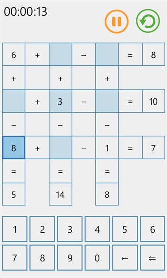 Trò chơi ô chữ cao cấp math grid 