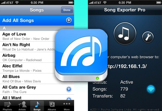 Ứng dụng song exporter pro chép nhạc từ iphone ipad sang pc