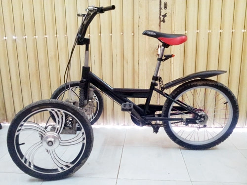 Xe đạp ba bánh tự chế đơn giản ở việt nam
