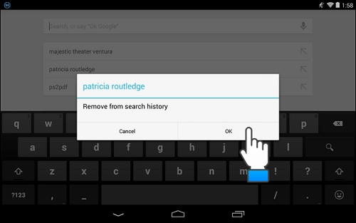 Xóa lịch sử tìm kiếm google trên thiết bị android