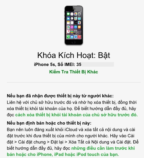 Apple ra công cụ kiểm tra iphone ipad khóa icloud