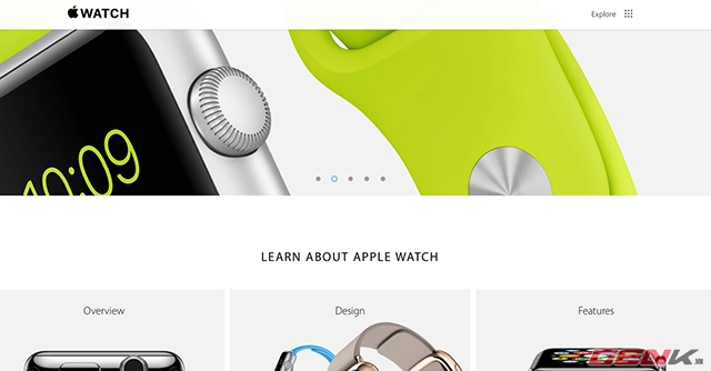 Applecom thay đổi giao diện phẳng sau sự kiện ra mắt iphone 6 và smartwatch