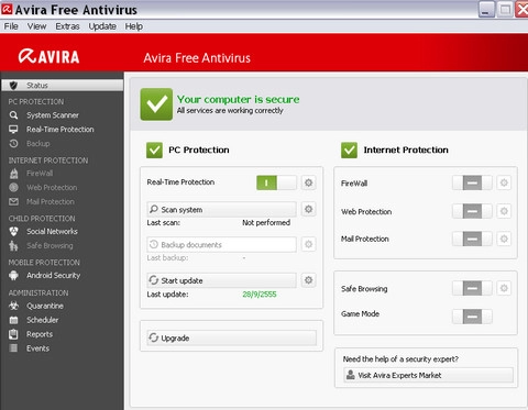 Avira free antivirus - phần mềm diệt virus miễn phí