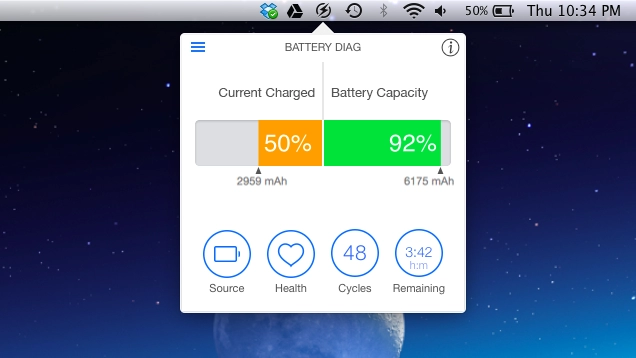 Battery diag - phần mềm theo dõi tình trạng pin cho máy mac