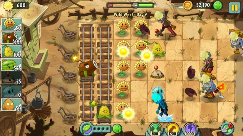 Bí kíp chơi game plants vs zombies 2 dễ dàng qua level trên ios