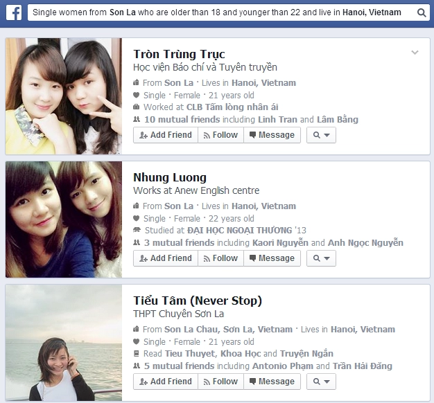 Bí kíp tìm kiếm người yêu trên facebook
