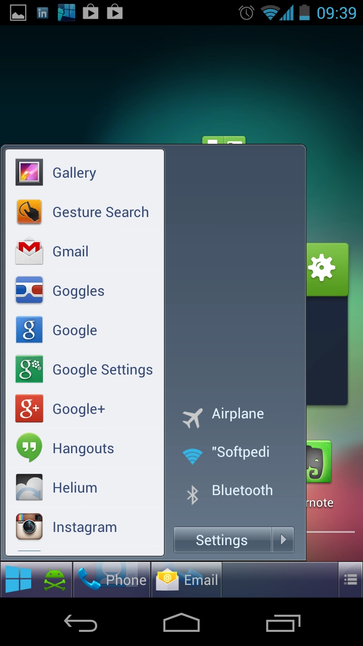 Biến android thành windows 8 với thanh taskbar