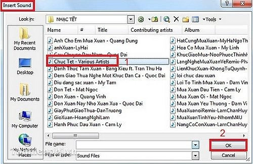 Cách chèn thêm audio nhạc vào trong powerpoint