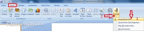 Cách chèn thêm audio nhạc vào trong powerpoint