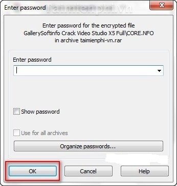 Cách đặt mật khẩu cho file nén winrar