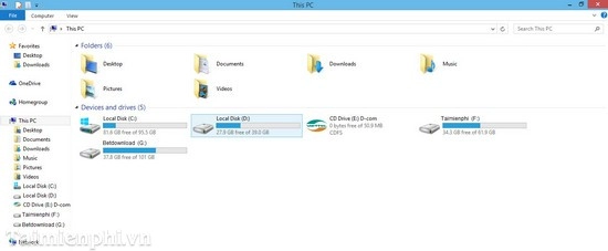 Cách hiện file ẩn trên windows 8