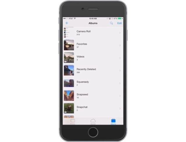 Cách hồi sinh mục camera roll trong ios 8 cho iphone