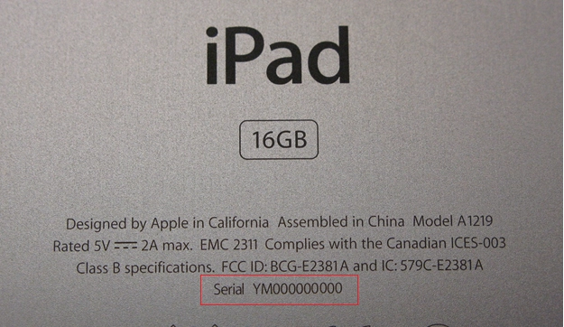 Cách kiểm tra imeiserial number của máy tính bảng