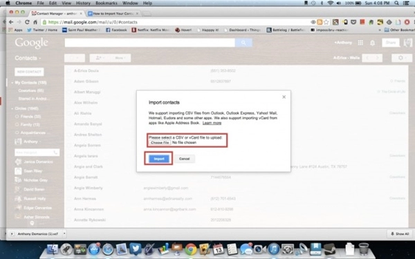 Cách nhanh chóng để nhập danh bạ từ iphone sang gmail