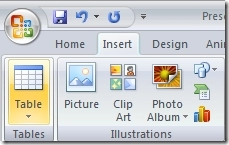 Cách tạo bảng trong powerpoint 2007