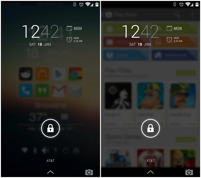 Cách tạo màn hình khóa lockscreen trong suốt cho android