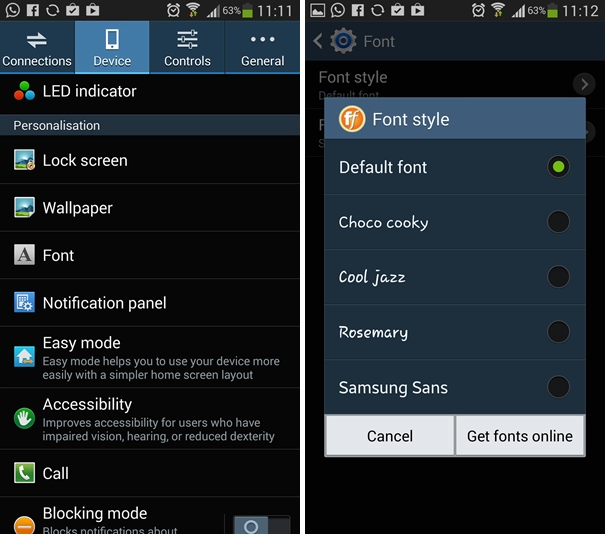 Cách thay đổi font chữ cho samsung galaxy note 3 dễ dàng
