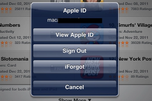 Cách thay đổi tài khoản apple id trên ipad