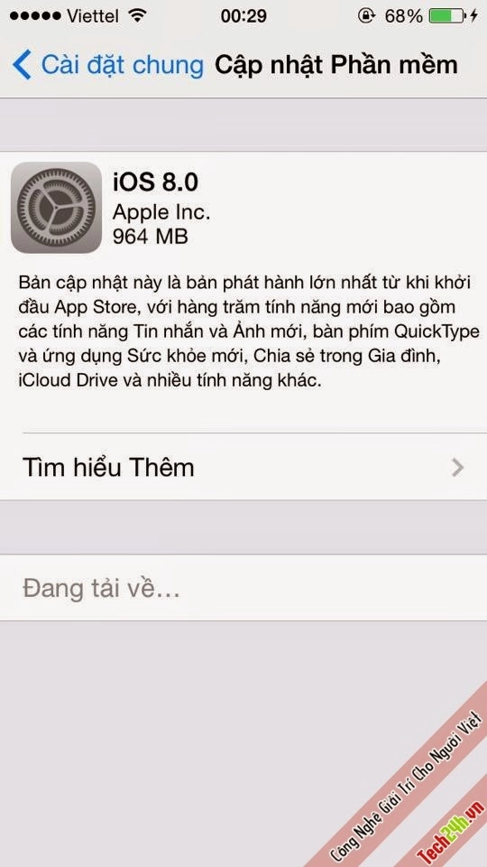 Chính thức tải về ios 80 cho các thiết bị của apple 