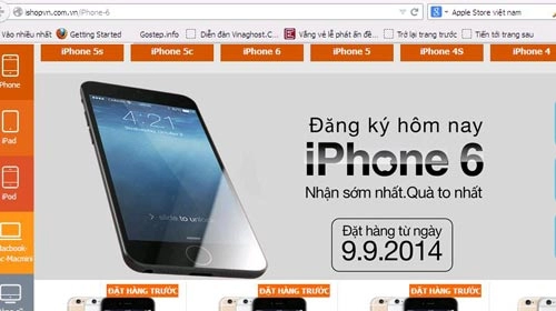 Cơn sốt iphone 6 sắp đổ bộ tại việt nam